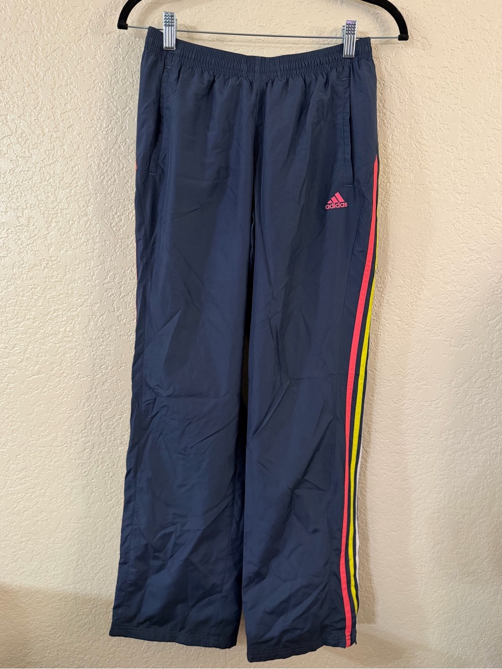 Vtg Y2K Adidas Track Pants zip ankles